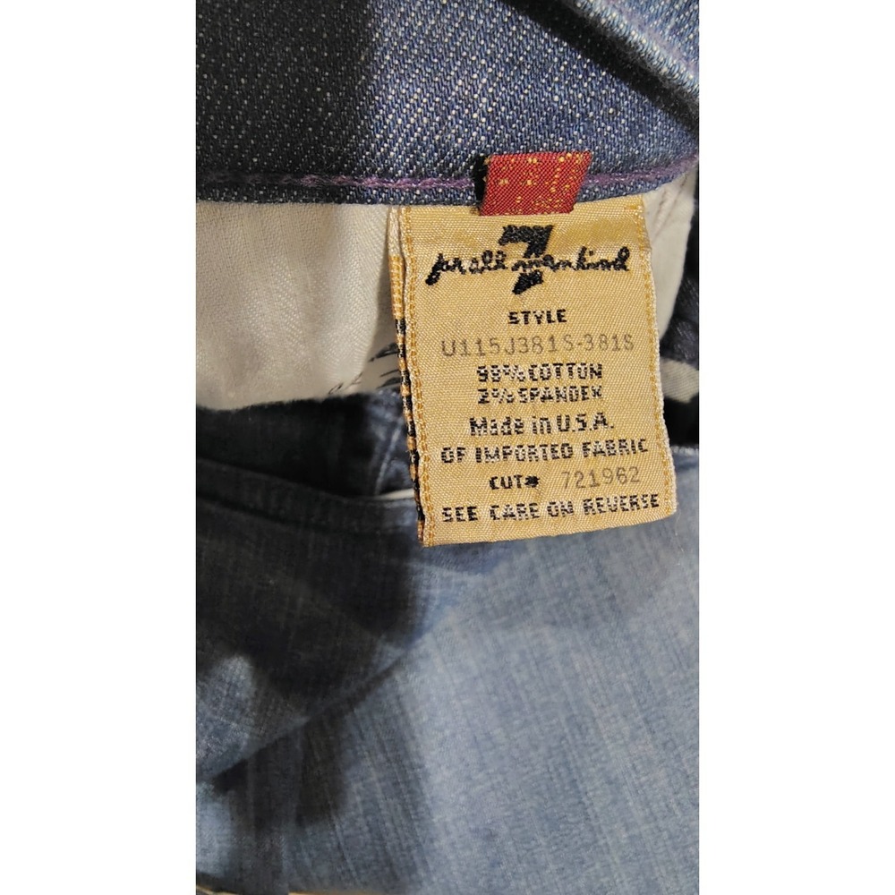 7 For All Mankind Dojo Women Bootcut Flare Jeans Blue Size 32 Mid Rise Denim USA - Picture 12 of 16